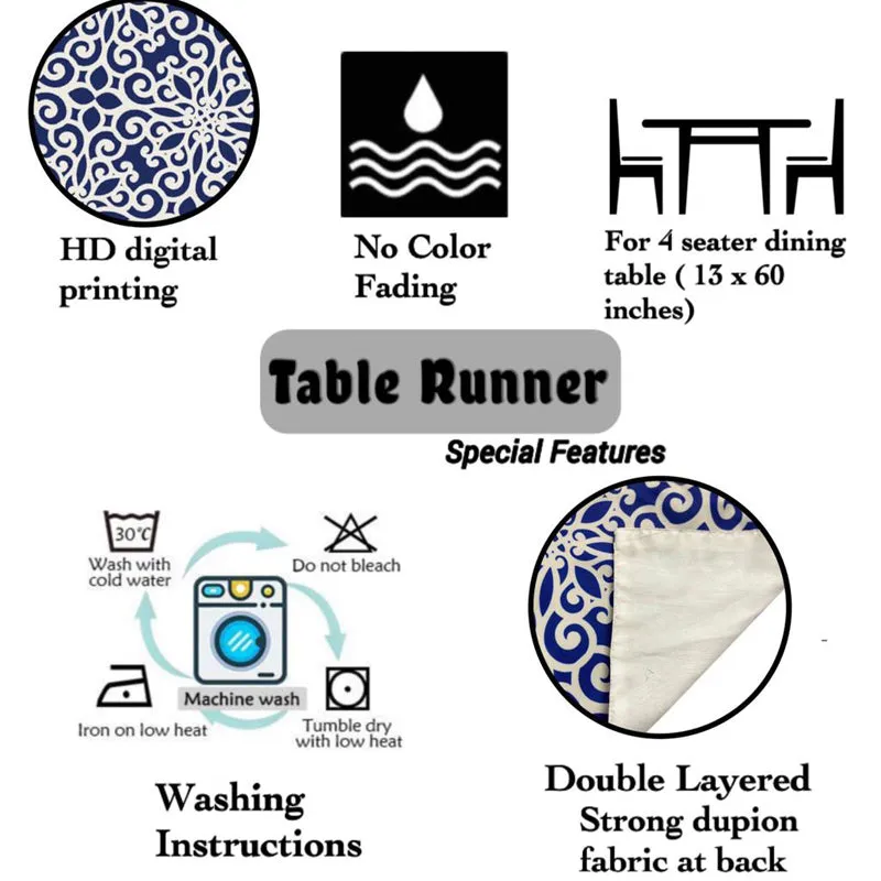 Ekat Poly Canvas Table Runner media 6