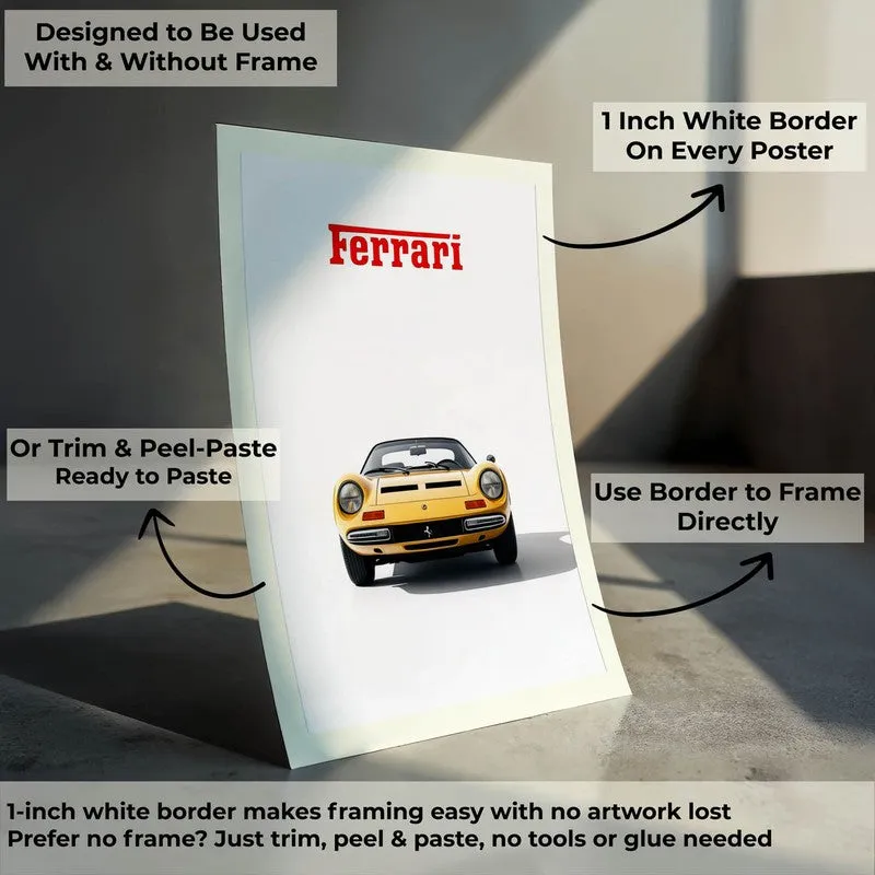 Ferrari Wall Poster - Yellow media 9