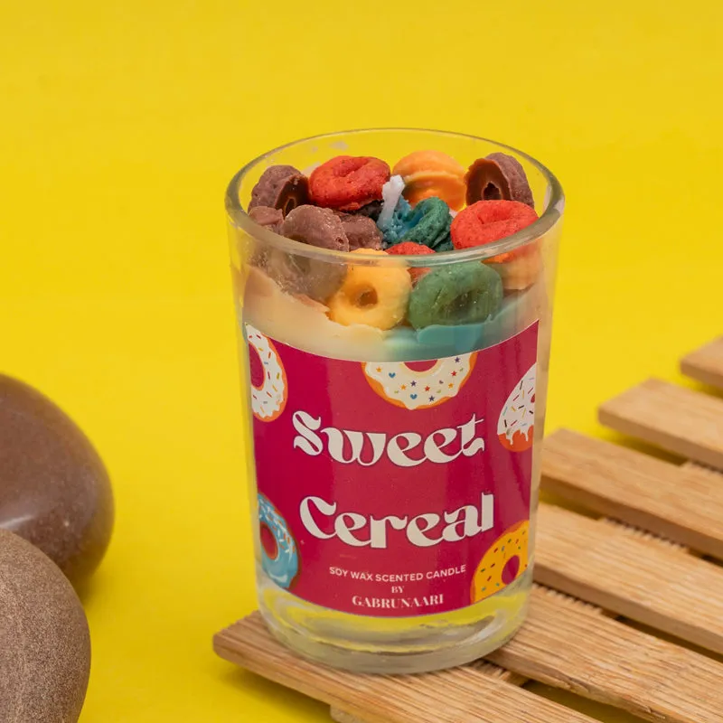 Sweet Cereal Scented Candle - Vanilla, Cinnamon, Rose media 2