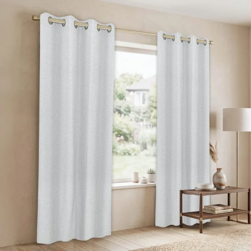 Form Ease Cotton Room Darkening Curtains (Grey) - Set Of Two media 4