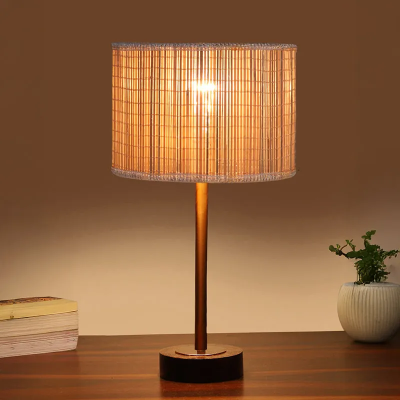 Bambou Rodin Wooden Table Lamp - Beige,Copper,Brown media 1
