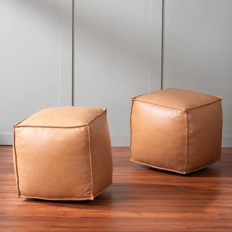 Material Focus Pouffe (Brown) - Set Of Two media 1