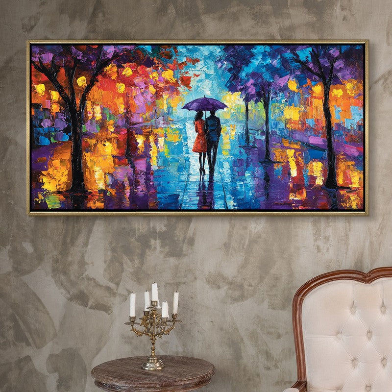 Glowwalk Canvas Wall Painting With Frame