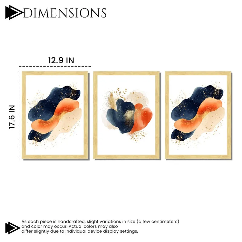 Chromis Abstract Color Wall Art With Frame - Set Of Three media 7