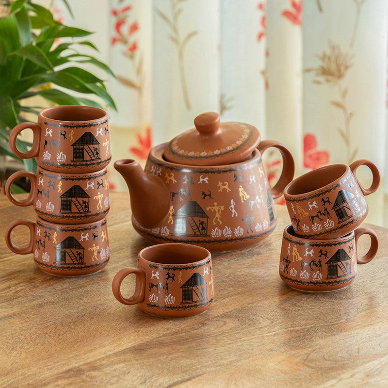 Whispering Leaves Tea Set - Seven Piece Set