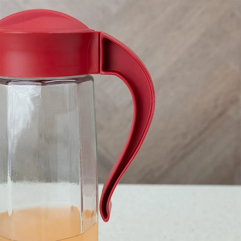 Domana Fersha Transparent Jug With Lid (Red) - 1600 mL media 4