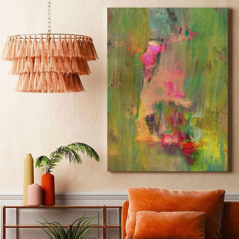 Fern Abstract Canvas Painting - Gallery Wrap