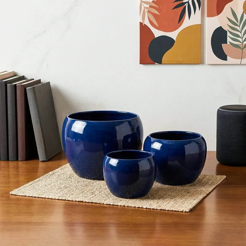 Ivera Dune Planter (Blue) - Set Of Three media 1