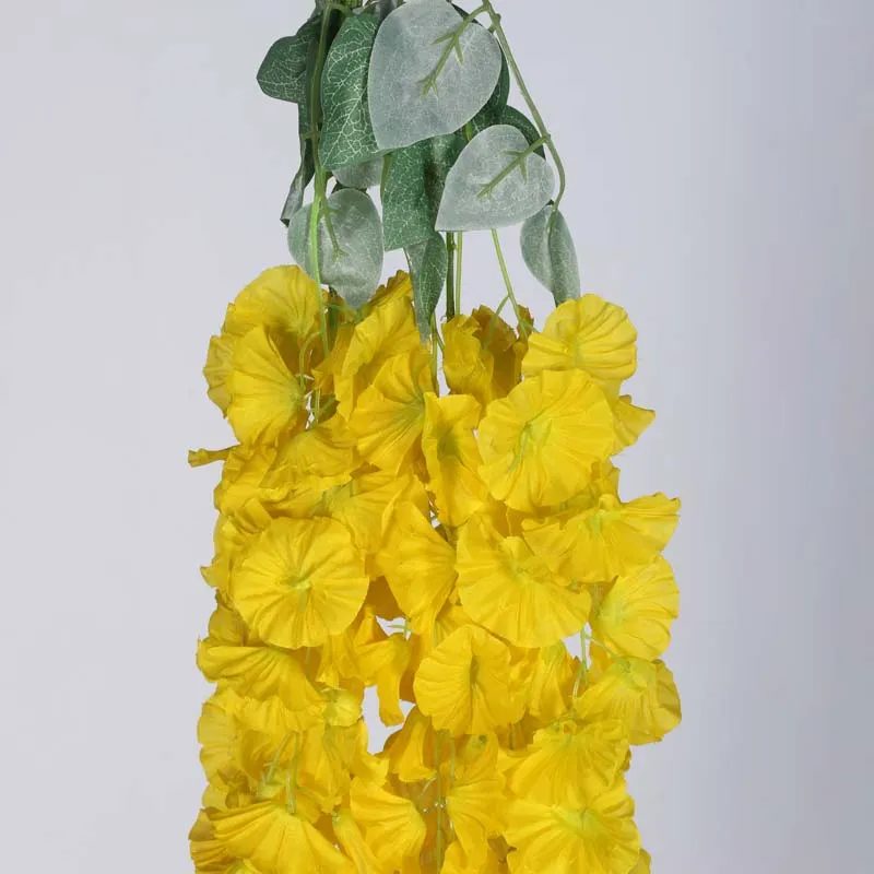 Faux Lush Hanging Morning Glory Plant (Yellow) - 2.8 Feet media 5