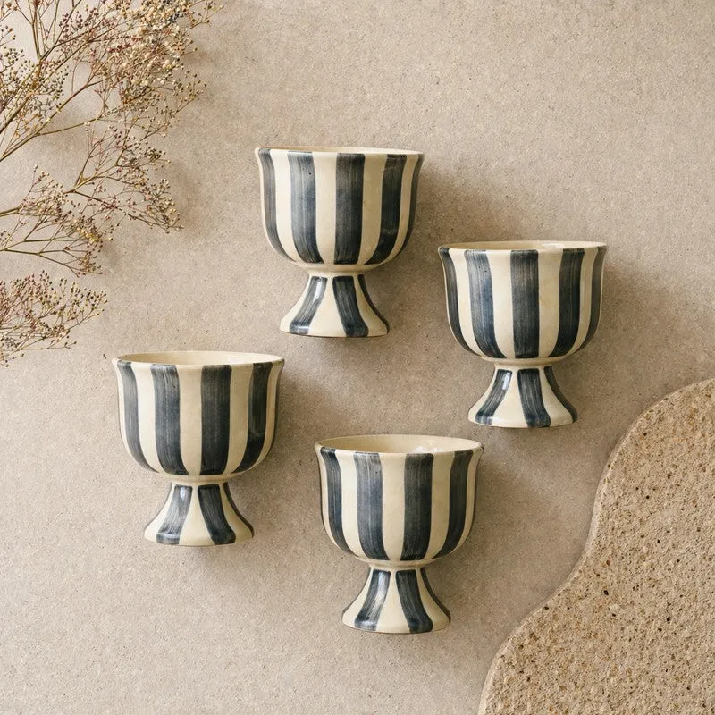 FrostBite Ceramic Ice Cream Cups (160 mL Each) - Set of Four - 4