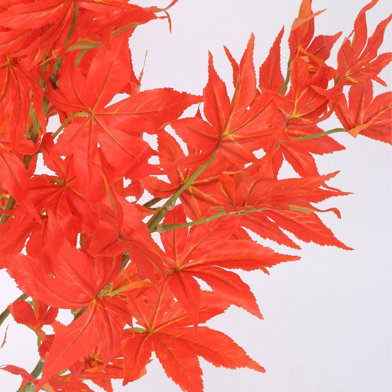 Faux Realtouch Japanese Maple Tree With Black Plastic Pot - 2.6 Feet media 5