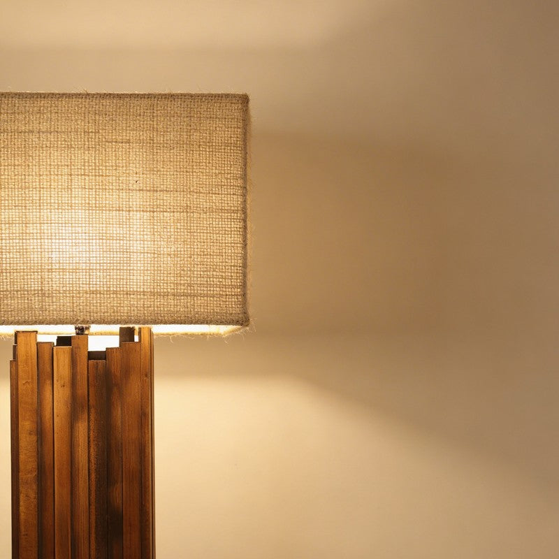 CalmGlow Wooden Floor Lamp - Brown media 9