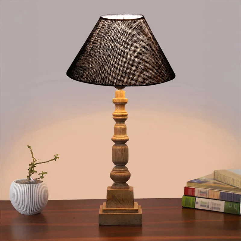 Sienna II Arbor Wooden Table Lamp - Blue,Brown media 2