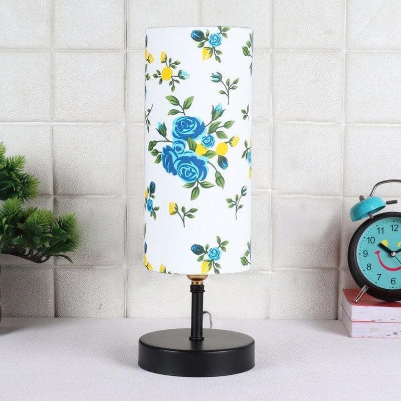 Floral Waves Fabric Table Lamp - Multicolor media 3