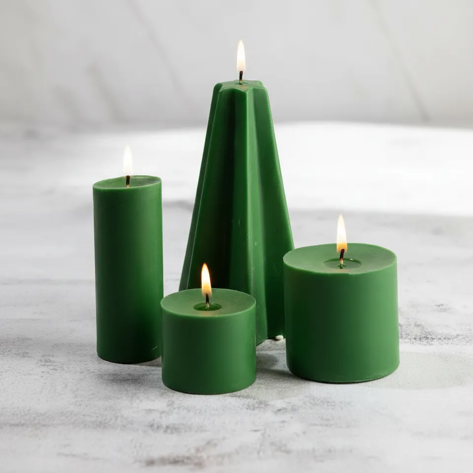 Christmas Corner - Set of 4 Pillar Candles - Mahogany Shea Scented media 1