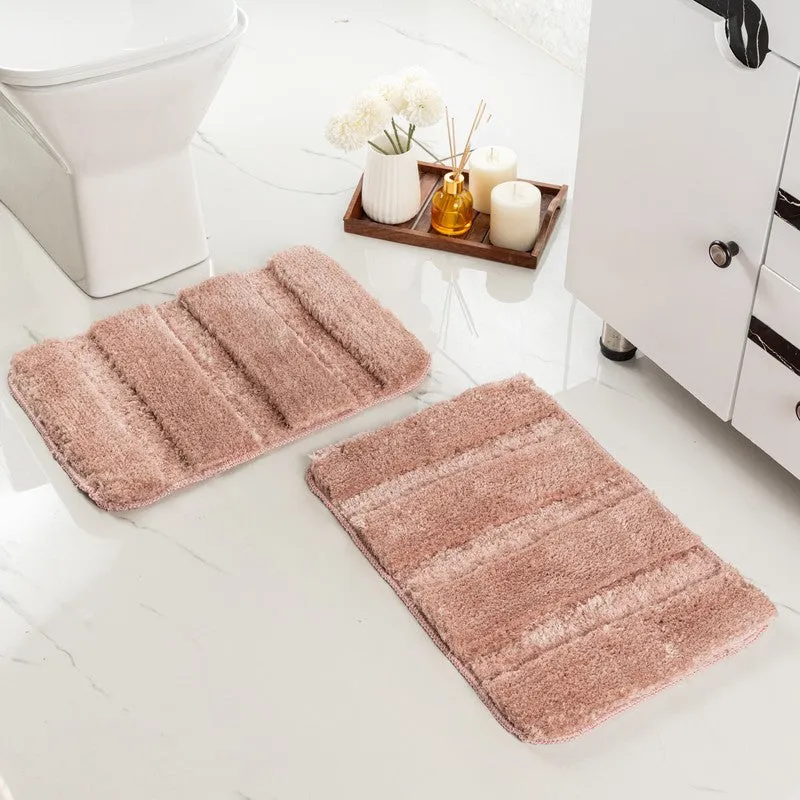 CozyMist Bathmat ( pink ) - Set Of Two media 3