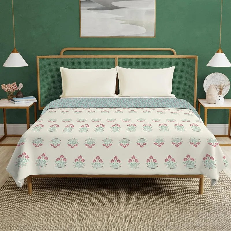 Urban Space Bloomscape Reversible Blanket - Blue & White media 3