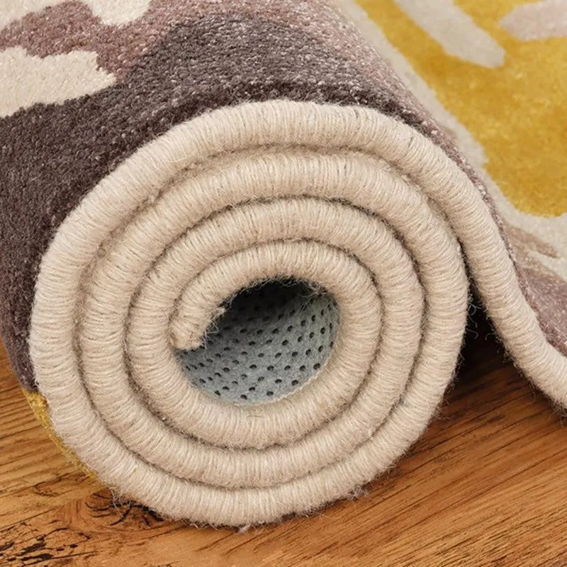 Veles Hand Tufted Abstract Wool & Nylon Carpet - Yellow media 7
