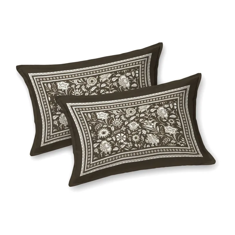 Blossomar Cotton Bedsheet (Brown,White) - 240 TC media 4