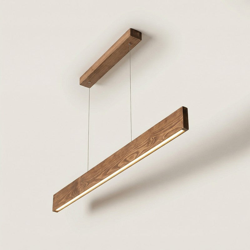 Enchant Linear LED Wooden Ceiling Lamp - Brown media 4