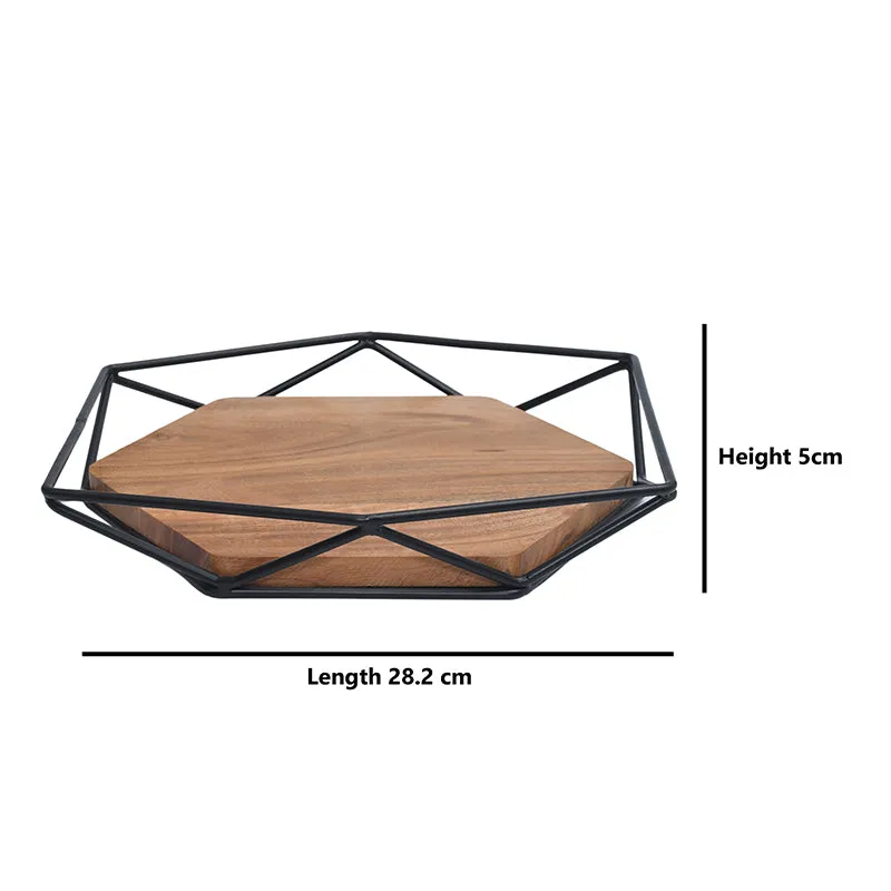 Nidara Geometric Platter - Black media 6