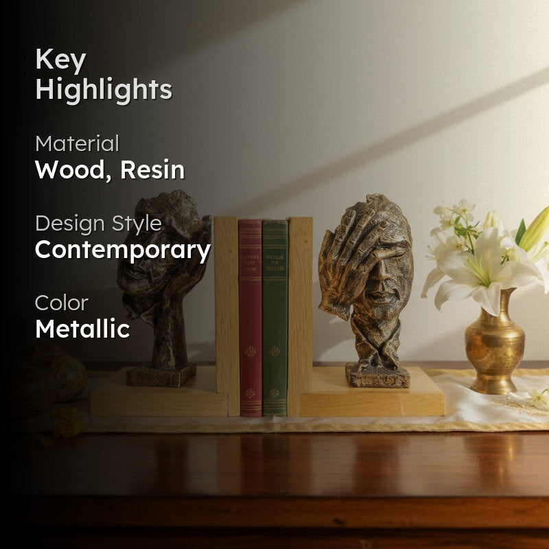 Thinkara Resin Book End - Set of Two media 2