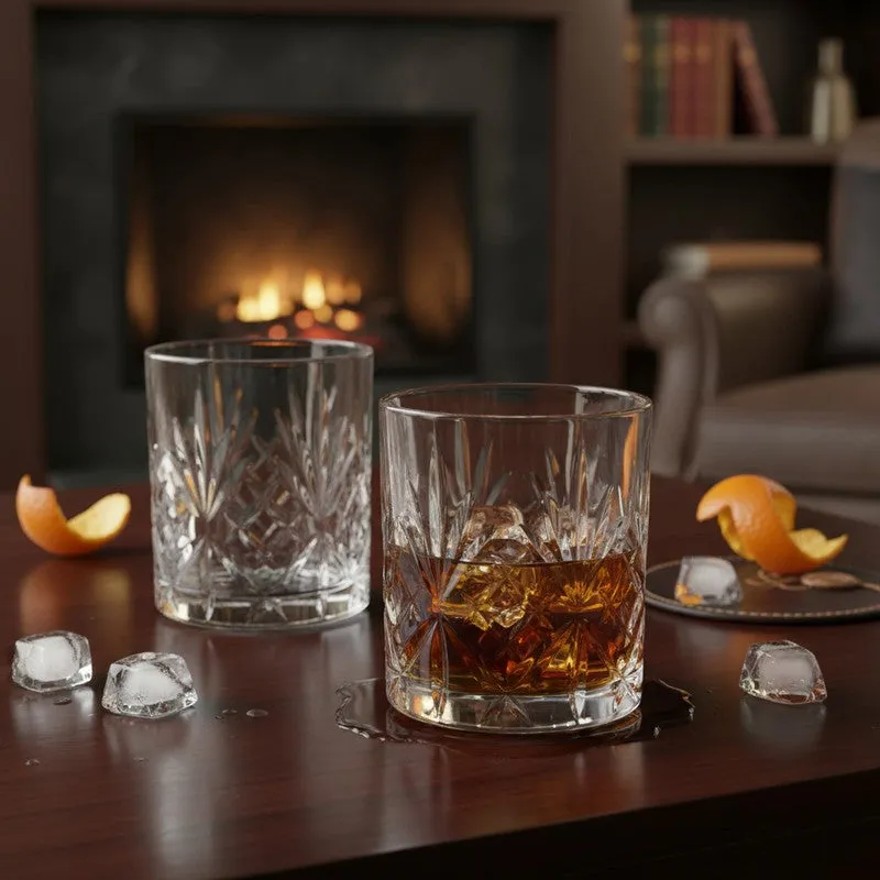 Crystal Swords Whiskey Glasses (337 mL Each) - Set Of Two media 1