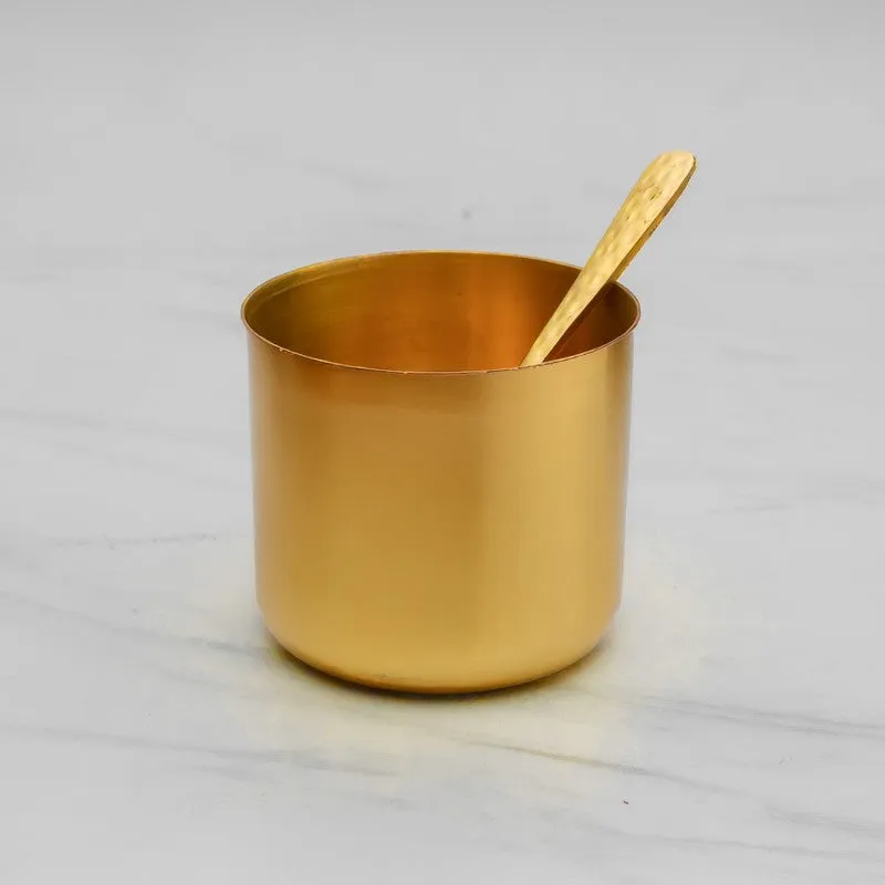 RoyalBlend Brass Round Masala Box - Nine Piece Set media 9