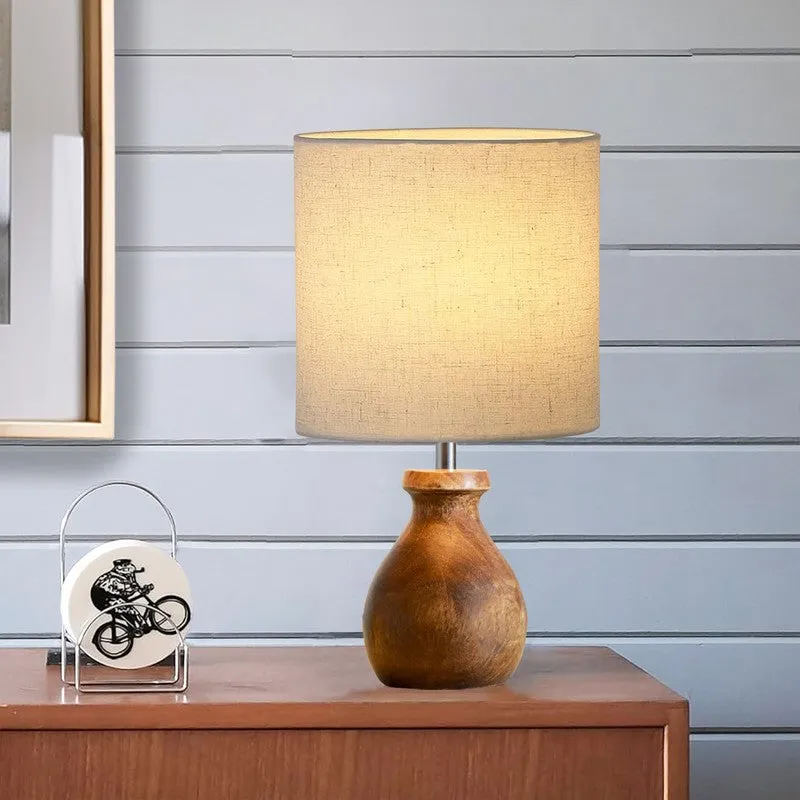 MinimalRadiance Wooden Table Lamp - White media 6