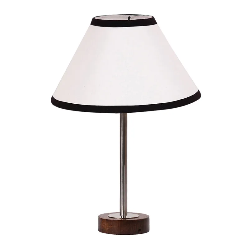 Cotin II Stripe Rodin Wooden Table Lamp - White,Silver,Brown media 4