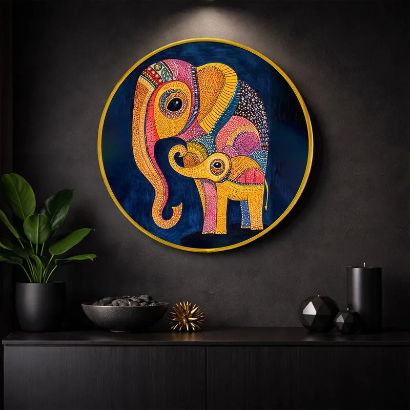Colorful Elephant Motif Paper Wall Art media 1