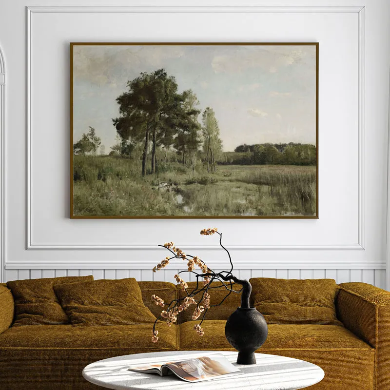 Whimsical Vista Wood Wall Art With Frame - Black media 1