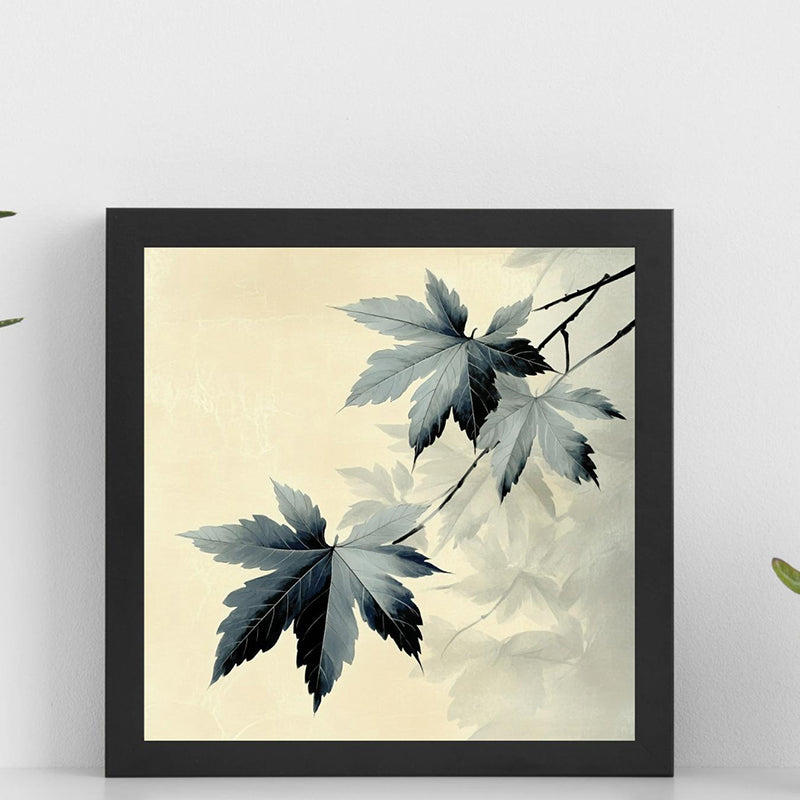 Shades Of Leaves Wall Art With Resin Frame