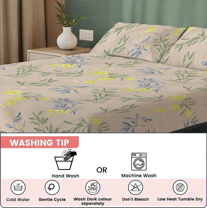 Blooming Paradise Floral Cotton Bedsheets (Multicolor) - 200 TC media 7