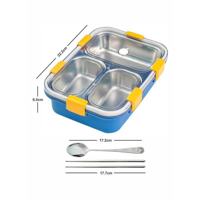 Vivi Kids Lunch Box with Compartments (Blue) - 750 ML media 5