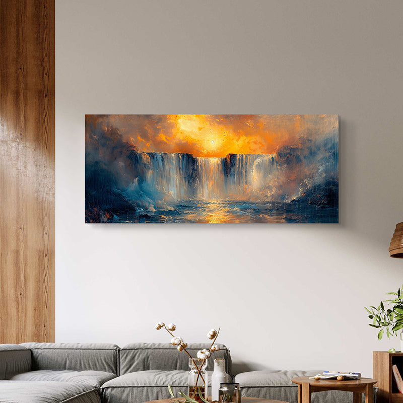 Misty Cascades Wall Painting