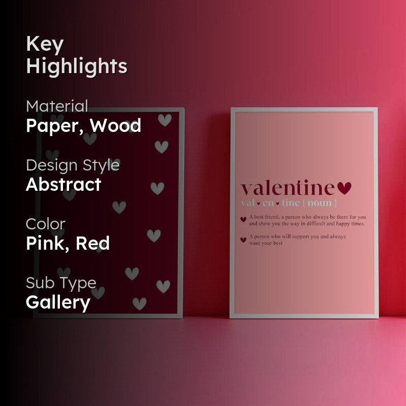 Be My Valentine Paper Wall Art - Set Of Two media 2