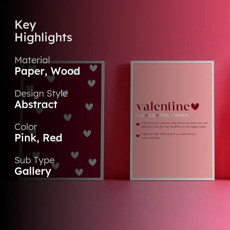 Be My Valentine Paper Wall Art - Set Of Two media 2