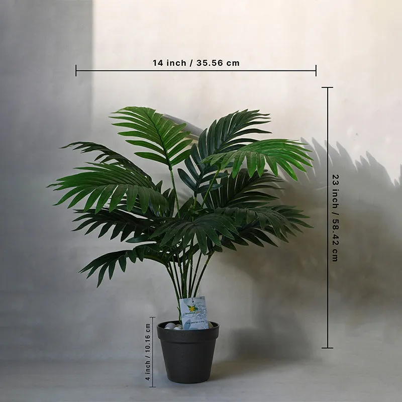 Faux Everlasting Areca Palm Plant With Black Plastic Pot - 58 cm media 5