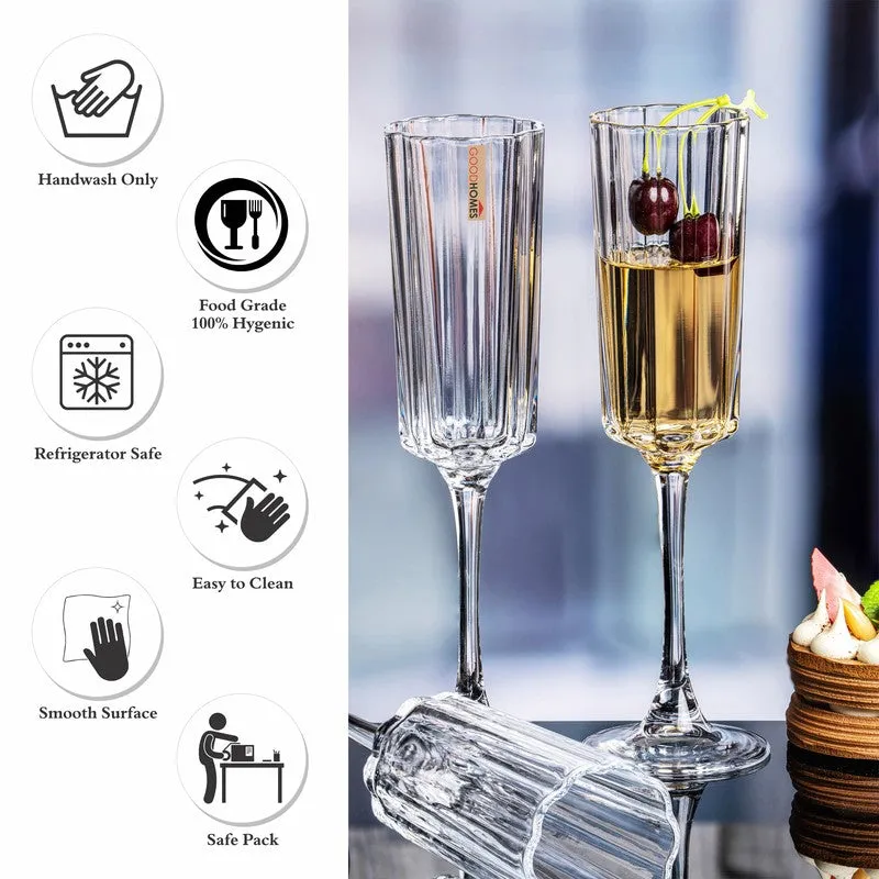 Glass Wine Glasses (190 mL Each) - Set Of Six media 5
