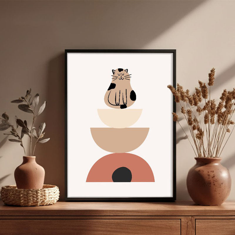 Whiskers Archival Canvas Wall Art - Black Frame