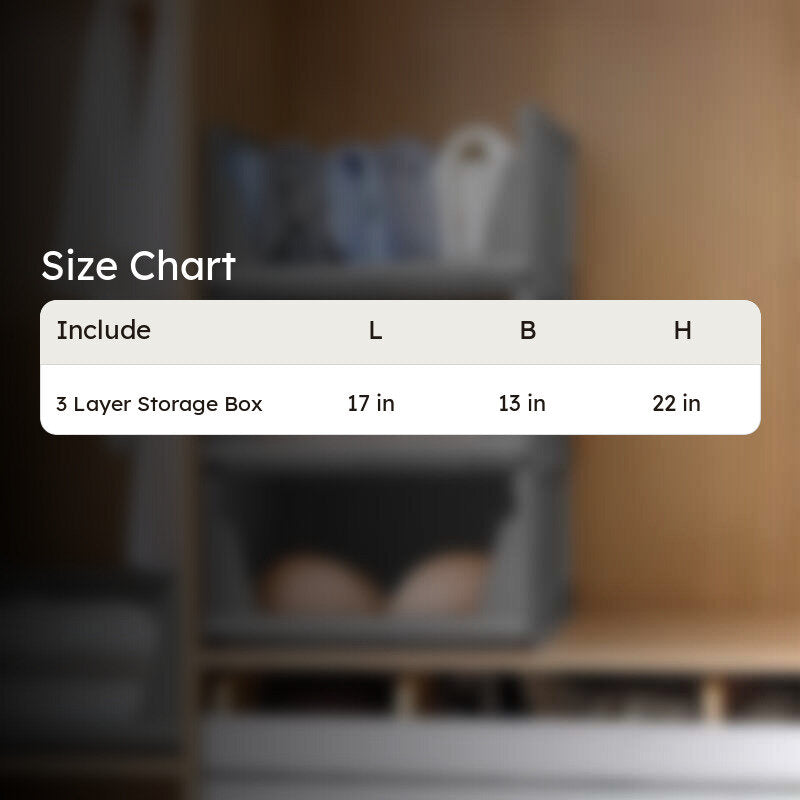 Closette Three Tier Cloth Organiser - Set of Three media 7
