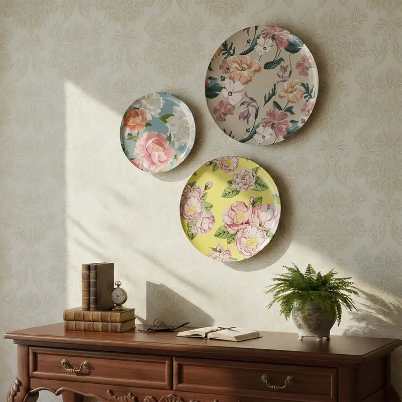 Floral Symphony Metal Wall Plates - Set Of Three media 3
