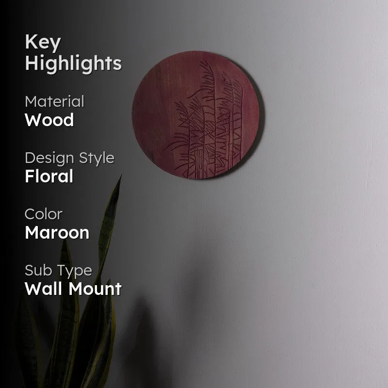 Crimson Blossom Wooden Wall Plate media 2
