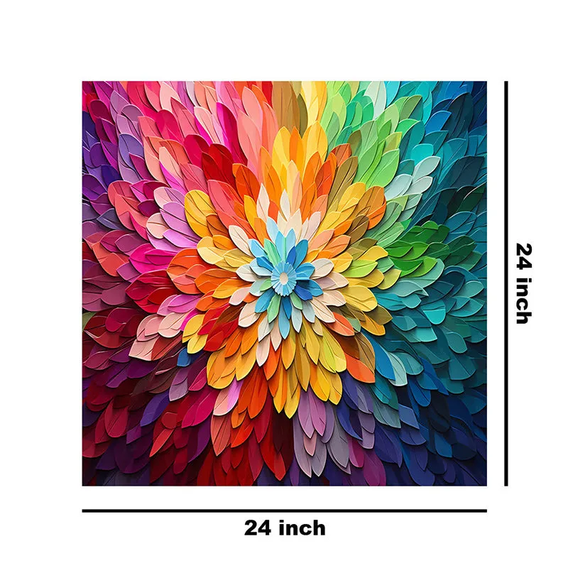 Colorful Petals Poly Canvas Wall Painting media 9