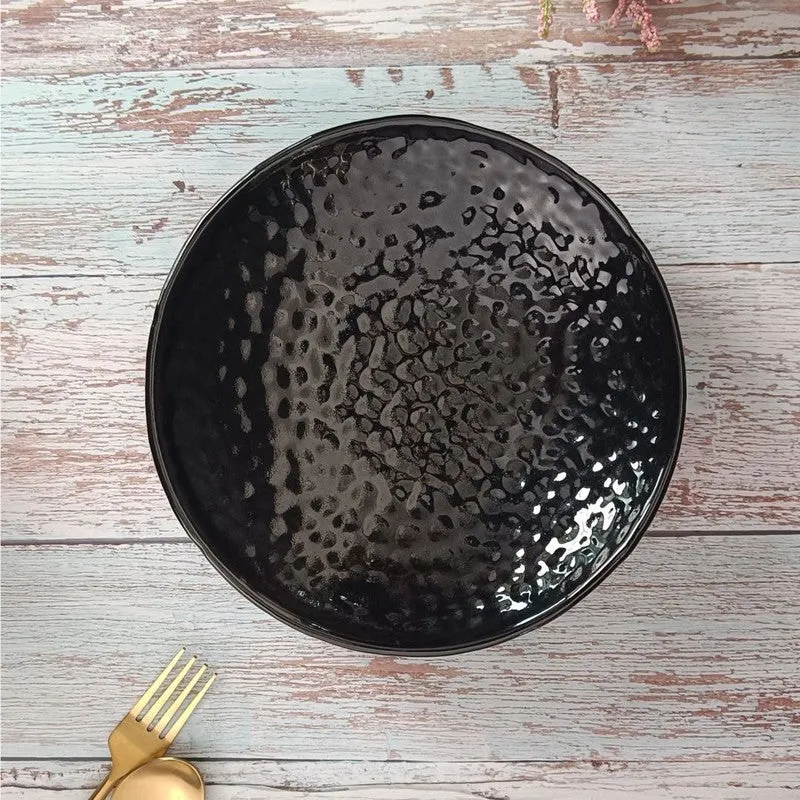 Elegant Black Ceramic Serving Platter media 3