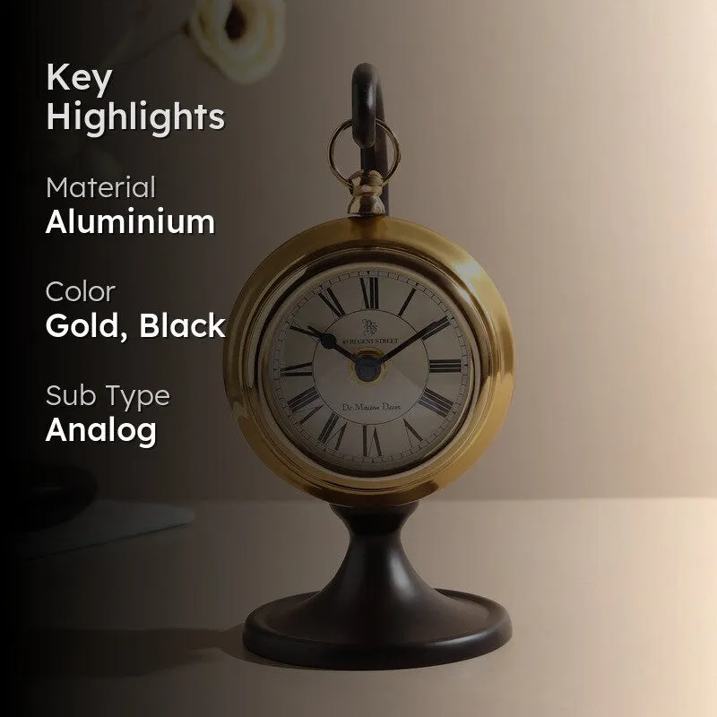 TimeLuxe Table Clock - Gold media 2