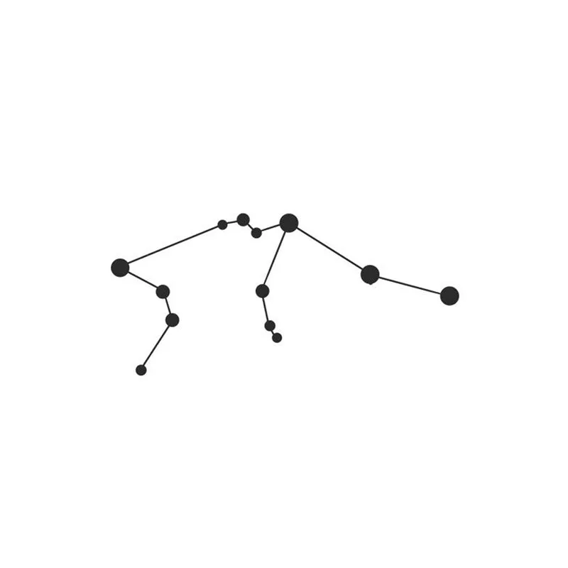 Aquarius Constellation Black Iron Wall Accent media 3