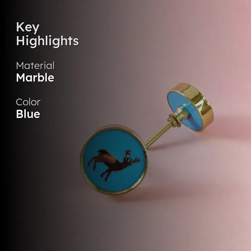 Cobalt Stag Drawer Knob - Set Of Two media 2