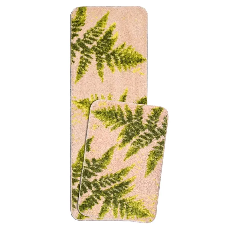 Saral Home Cedar Anti-Skid Bathmat (Beige) - Two Piece Set media 5